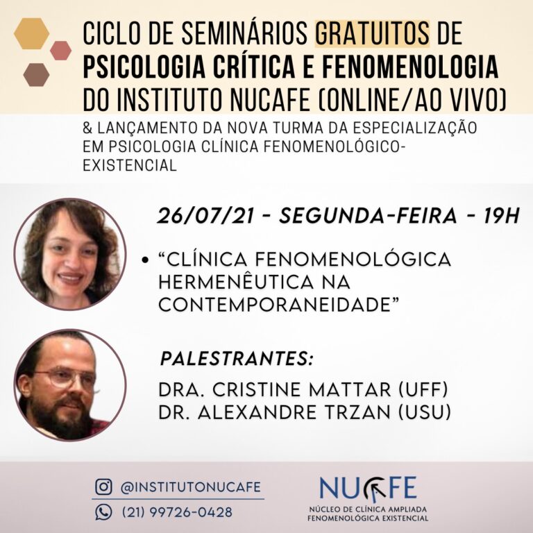 Cartaz 1 do I Ciclo: Psicologia Crítica e Fenomenologia