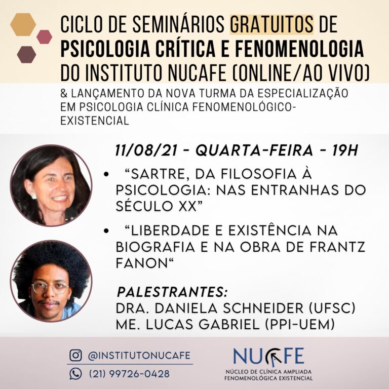 Cartaz 3 do I Ciclo: Psicologia Crítica e Fenomenologia
