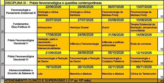 Cronograma — Fenomenologia Decolonial e Clínica Ampliada — imagem 3