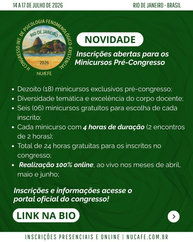 Cartaz 1 do II Congresso Internacional de Psicologia Fenomenológico-Existencial