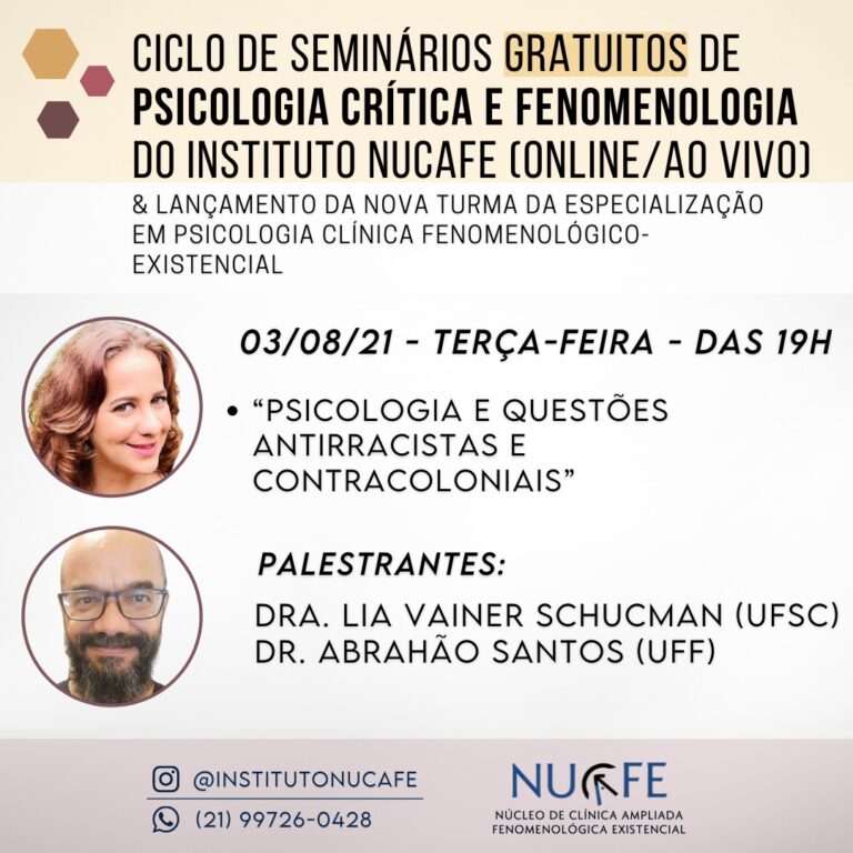 Cartaz 2 do I Ciclo: Psicologia Crítica e Fenomenologia
