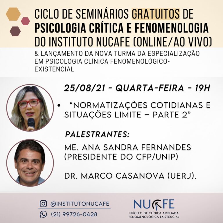 Cartaz 5 do I Ciclo: Psicologia Crítica e Fenomenologia