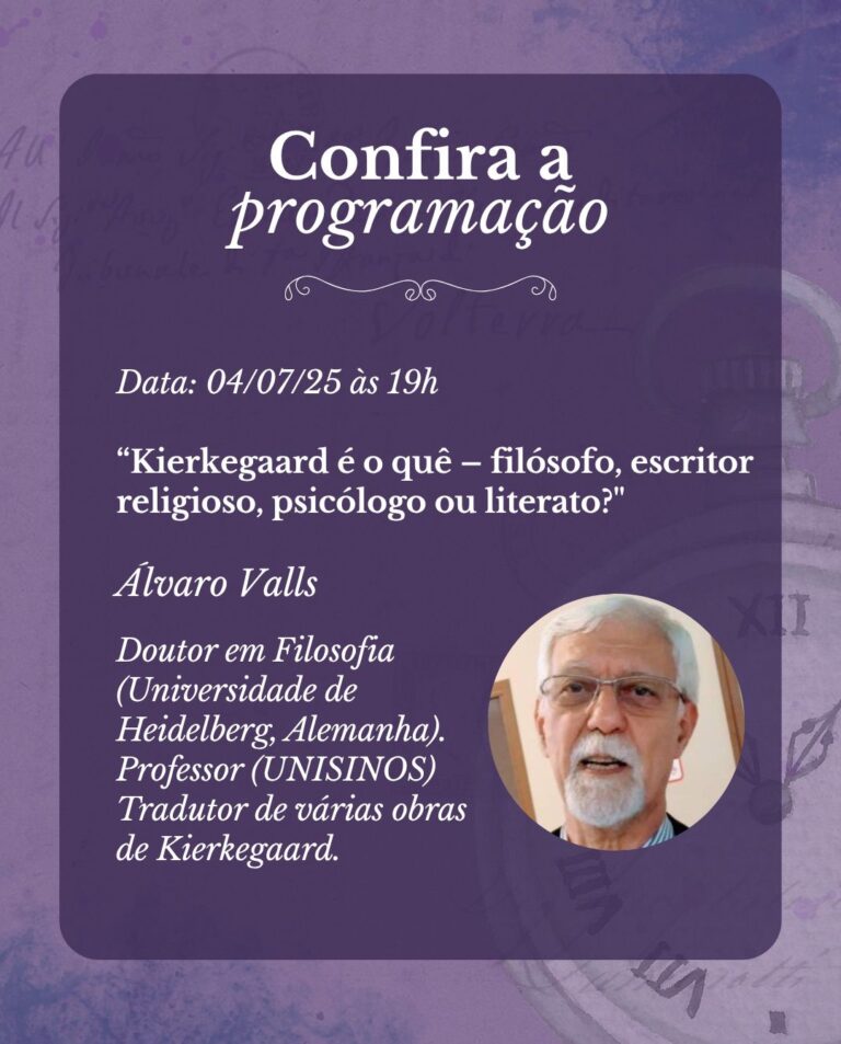 Cartaz 2 do VII Ciclo: Psicologia Clínica Kierkegaardiana