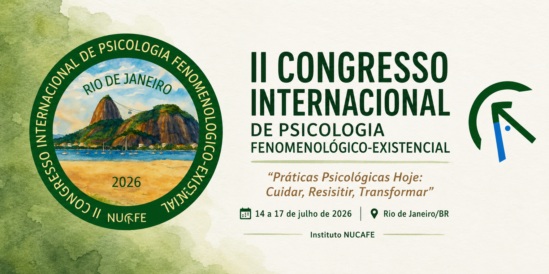 Arte oficial do II Congresso Internacional de Psicologia Fenomenológico-Existencial, Rio de Janeiro 2026