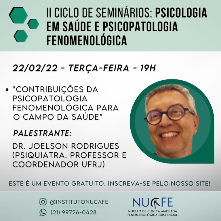 Cartaz 2 do II Ciclo: Psicologia em Saúde e Psicopatologia Fenomenológica