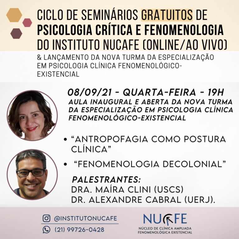 Cartaz 7 do I Ciclo: Psicologia Crítica e Fenomenologia