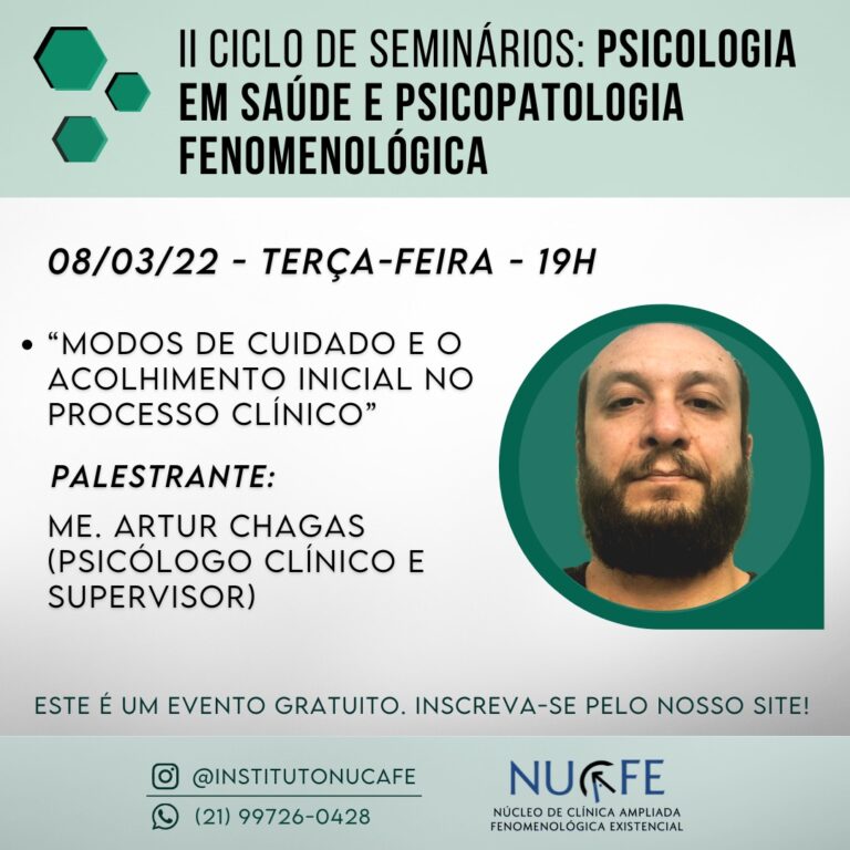 Cartaz 3 do II Ciclo: Psicologia em Saúde e Psicopatologia Fenomenológica