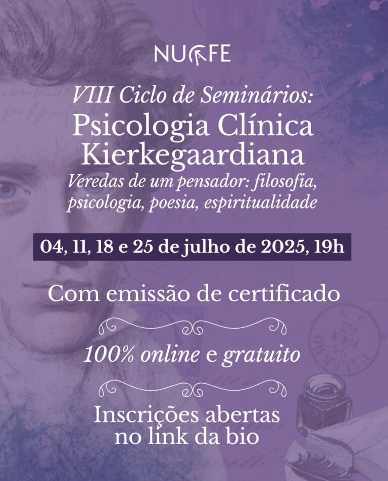 Cartaz 1 do VII Ciclo: Psicologia Clínica Kierkegaardiana