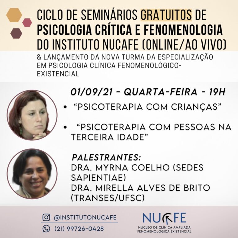 Cartaz 6 do I Ciclo: Psicologia Crítica e Fenomenologia